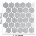 10 sheets Hexagon Strong Adhesive Wall Tile Stickers Self-adhesive Waterproof Vinyl Wallpaper For Kitchen Bathroom Backsplash. 