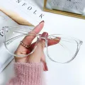 Transparent Computer Glasses Frame Women Men Anti Blue Light Round Glasses Blackout Glasses Optical Glasses Lenses. 