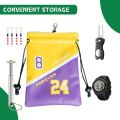 Funny Golf Valuables Pouch NO 24 Pattern PU Leather Golf Tee Pouch with Drawstring Closure Golf Ball Tee Handbag Golf Accessorie.
