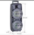 KTS 1745 PORTABLE RECHARGEABLE DOUBLE 8 INCH WIRELESS BLUETOOTH SPEAKER. 