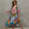 Vacation Outfit Plus Swimsuit Kaftan Dresses for Women Plus Size Bathing Suit Cover Up Caftan Maxi Beach Dresses.