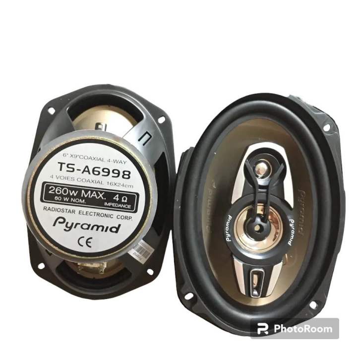 Pyramid speakers 6998GX 6” x 9”  4 Way Bronze P.P. Cone Speakers 260W Rated power