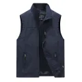 FGKKS Spring New Men Waistcoat Outdoor Leisure Solid Color Vest Young Middle-aged Photography Fishing Casual Vest Jacket Male. 