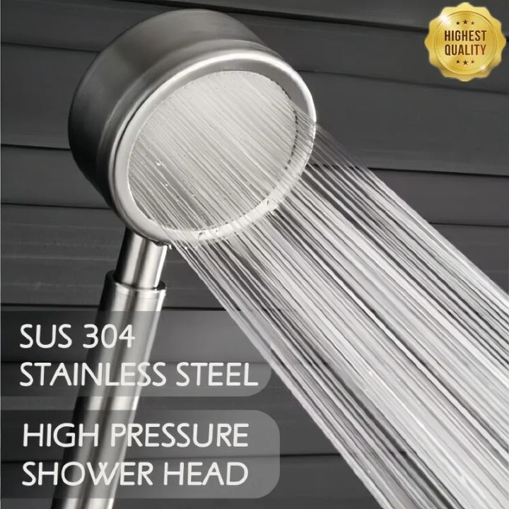 SUS 304 Stainless Steel Bathroom Handheld Shower Head High Pressure ...