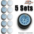 1/64 Model Wheels  Tires ABS 5 Sets Wheels for Matchbox Tomica Mainline Diecast Model Car Refit Parts -Dia 11mm. 