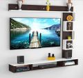 Wall Mount Unit/TV Stand/LCD Cabinet/ Entertainment Unit/Set Top Box Stand (White and Brown) ( 43 Inch)(D.I.Y). 
