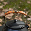 CAMPINGMOON New PT-67/SW-PT Heat Resistant Brown PU Sleeve Non-Slip Kettle Handle for Boil Water Camping Boil-Egg Pot Handle.