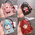 Ready to Send car key bag, large soft leather, large capacity, cute cartoon pattern. 