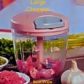 Large fast chopper, manual hand press vegetable and meat turbo cutter. 