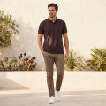 T-Shirt Republic Polo Tshirt for Men’s Premium Summer Cotton Pique Knit Casual Classic Style Coffee Brown Color. 