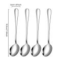 Silver Stainless Steel Tea Spoons Set Of 4 Espresso Spoon Durable Dishwasher Safe Small Coffee Spoons Mini Spoon For Dessert. 