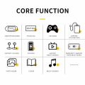 Retro Handheld Video Game Console Classic Games Pocket Player with 4.5 Inch IPS Screen 3000mAh Portable Linux System.