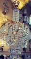 1 Light Crystal Fanoos Hanging Light 24 inch Length 14inch width. 