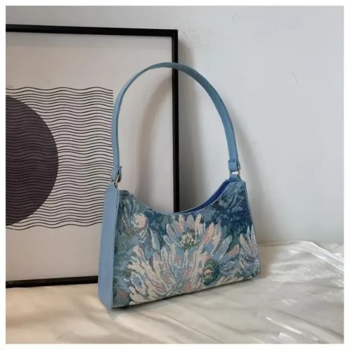 Popular%20Women's%20Armpit%20Bag%20New%20Style%20with%20A%20Western%20Temperament%20One%20Shoulder%20Oil%20Painting%20Bag%20Fashionable%20Women's%20Bag%20Handbag%20-%20Image%204
