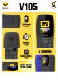 Villion V105 - Style Like Nokia 105 - Dual Sim - 1.77 Inch Display - Without Camera - Wireless FM Radio - Magic Sound - Torch Light - Dial Large. 