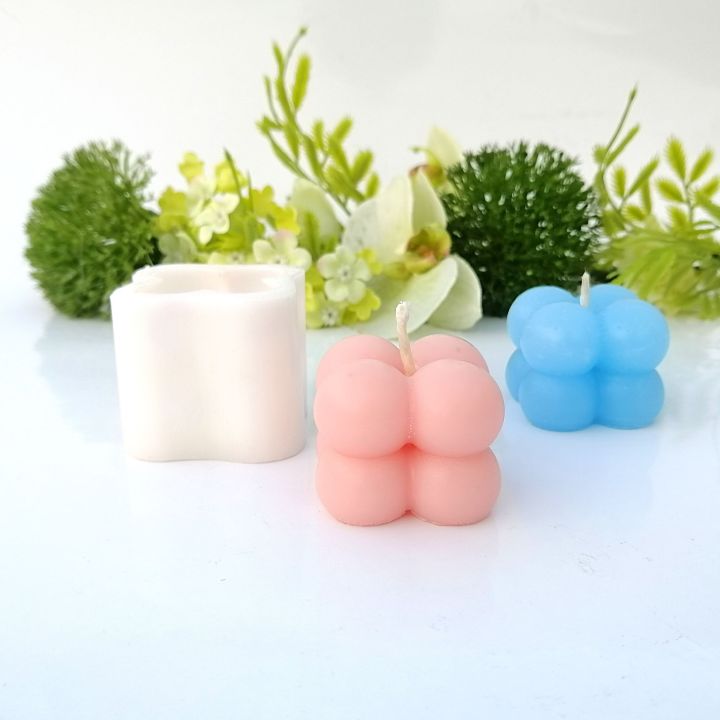 Bubble candle mold, ball candle mold, Candle Mold for Pouring , Silicone Bubble Candle Candle Mold Candles Yourself Make Square Candle ...