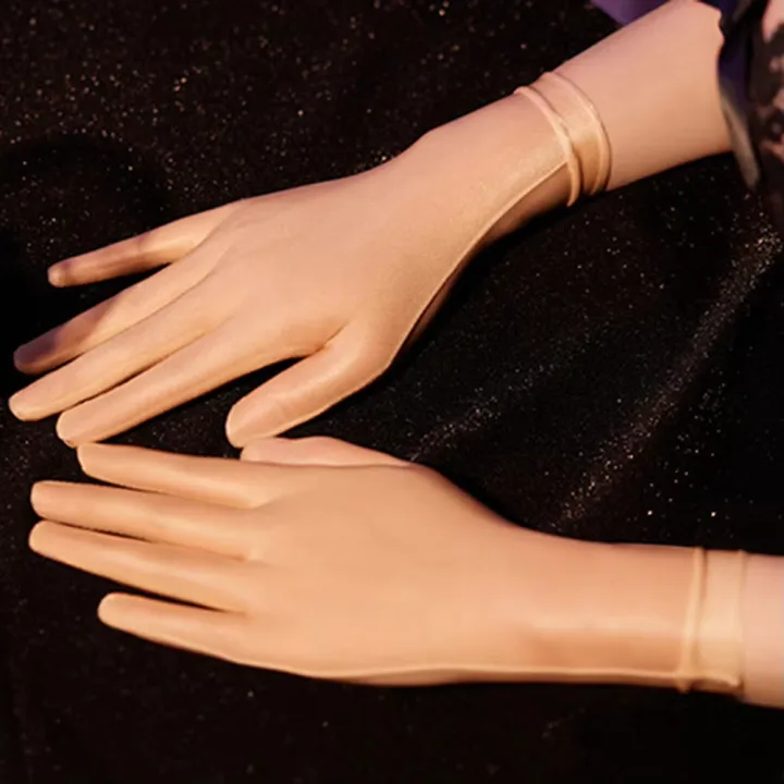 Women%20Oil%20Glossy%20Tight%20Stocking%20Gloves%20%20High%20Elastic%20Transparent%20Ultra-Thin%20Clubwear%20Men'S%20Short%20Wrist%20Gloves%20-%20Image%206