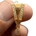 1 karat gold plated D-tops stud earrings for ladies and girls. 