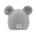 Winter Children Warm Baby Knitted Hats with Pom Pom Kids Knit Beanie Hats Solid Color Children's Hat for Boys Girls Accessories. 