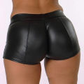 Leather Shorts Women High Waist Bodycon Push Up Black Short Joggers Sports Fitness Womens  Slim Shorts Spodenki Damskie. 