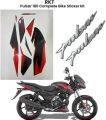 pulsar 150cc single disk red colour Full Bike decal set leaser cutting sticker.