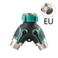 Y-Type Zinc Alloy Hose Splitter Double Way Joint One Split Two Faucet Diverter Garden Accessories Internal Thread Water-Diverter. 