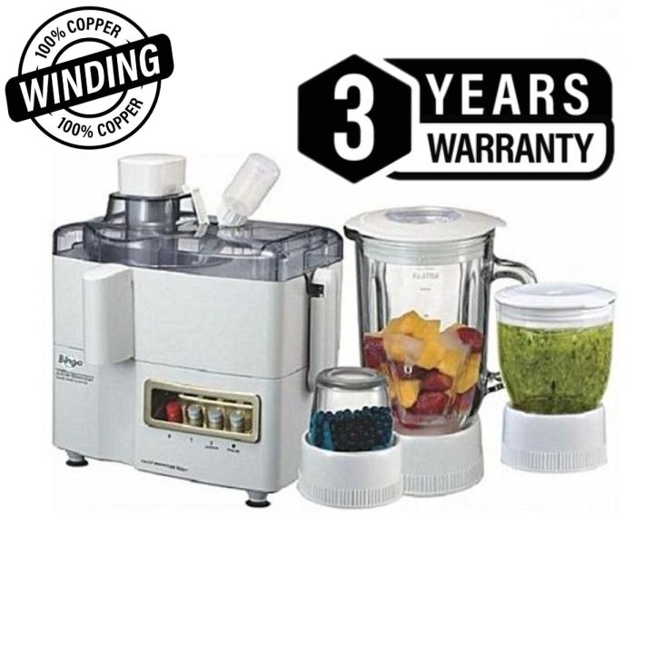 4-in-1 Juicer Blender Grinder Chopper Machine – 900W Powerful Motor | Original 7030 Copper Winding | 3-Year Warranty