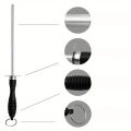 1PC Sharpener Rod Carbon Steel Knife Durable Easy-to-use with Non-Slip Handle Sharpening Blade Rod Knife Kitchen Tools. 