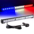 Red White Blue 18 LED Police Signal Light Traffic Adviser Car Emergency Warning Strobe Lights Bar Vehicle Flashing Lamp Beacon. 
