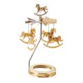 Rotating Candle Holder Thermal Spinning Candlestick Holder Round Revolving Lantern Dream Decoration Candle Tea Light Holder. 