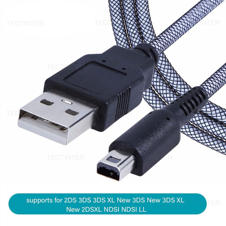 1.5M USB Charging Cable for DSi Game console For NDSI 3DS 2DS XL/LL New 3DSXL/3DSLL 2DS XL Power Cable Cord Line Wire