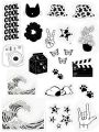 Black and White stickers. 