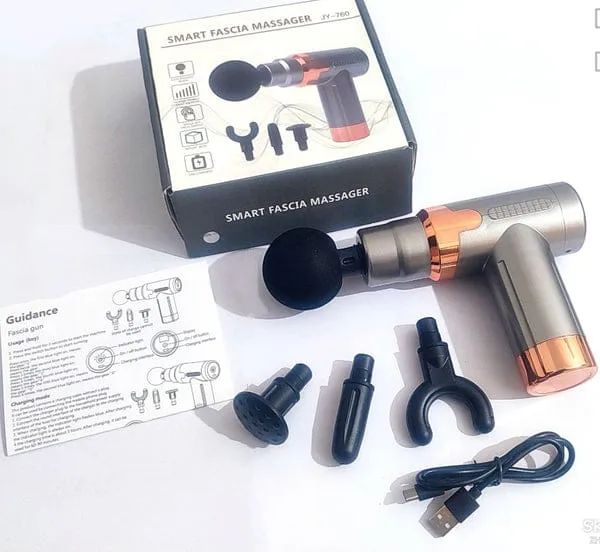 [High-quality] professional Smart Fascia Gun Massager JY-760 | SMART FASCIA MASSAGER Deep Muscle Massage JY-760 Fascia Gun Muscle Relaxation Massager Electric Vibration