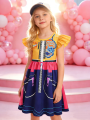 Popular Movie Hallyu Girl Group Black And White Girl Dress With Sequin Print, Party Role-Playing Costume.