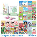50/55Pcs Anime Crayon Shin-Chan Lemo Cards Cartoon Laser Collection Cards Kids Girls Birthday Gifts Toys. 