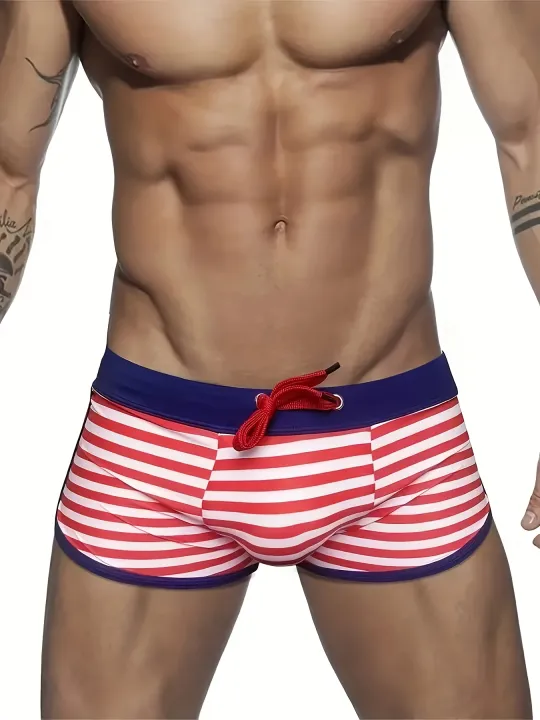 Comfortable%20swimsuit/clothing/swimsuit,%20men's%20quick%20drying%20stripe%20design,%20suitable%20for%20beaches%20and%20hot%20springs%20-%20Image%205