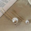 Elegant 2-Piece Faux Pearl Hairpin Set - U-Shaped Twist Design For Women & Girls, Hair Accessories Hair pin Perfect For Weddings. 