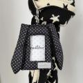 Hot Sale Y2K Polka Dot Rabbit Ears Card Holder 3-inch Photocard Holder Korean Style Bag Pendant.