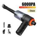 Compact and Powerful 6000PA Handheld Vacuum Cleaner for Home and Car. 