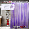 3D Mysterious Purple Clear and Transparent Bathroom Partition Curtain, High Appearance Horizontal Decorative Curtain. 