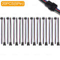 20/40PCS LED Extension Connector Cable Wires Electric Male Female Wire For 3528 5050 RGB RGBW LED Strip Lights , 2/3/4/5Pin. 