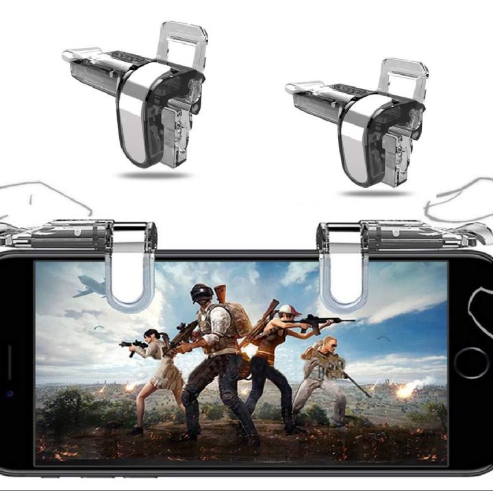 PUBG Mobile Game Controller, Gaming Trigger Smartphone Shooter Sensitive Controller Joysticks Aim & Fire Trigger