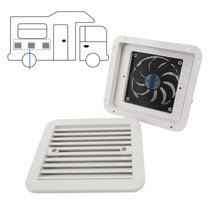 5V RV Side Vent Fan One Way Silent Wind Air Vent Ventilation Exhaust ...