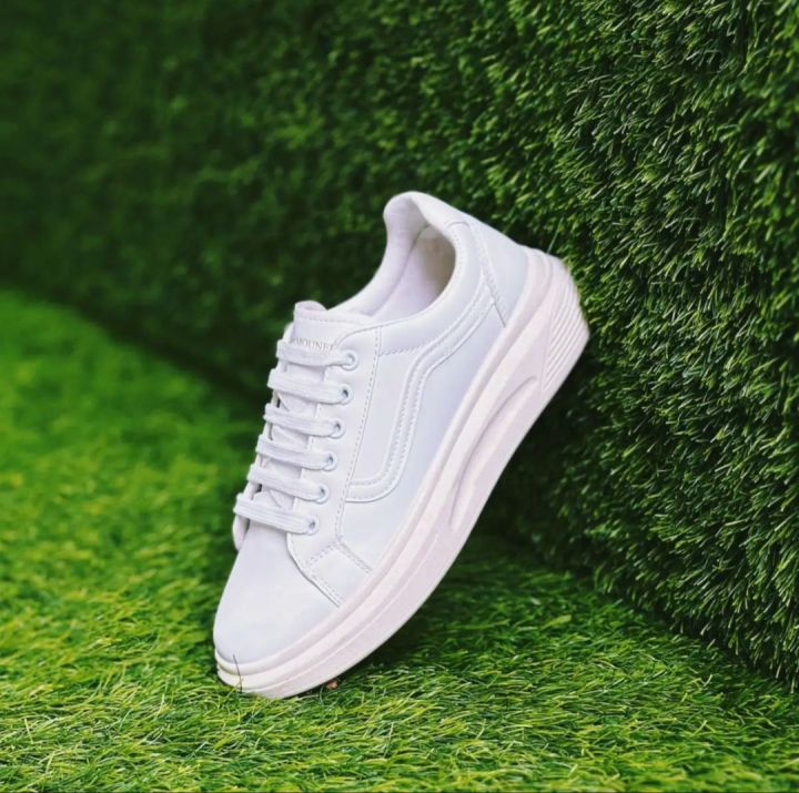 Big sole white sneakers online