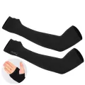 Black Arm Sleeves for Men Women UPF50+ UV Protection Cooling Sun Sleeves Tattoo Cover Up Sports Sleeves to Cover Arms. 