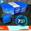 ( 7 PC SET ) Ikea Style Food Containers | Thumb Lock Food Containers | Stackable Plastic Storage Boxes  Ikea Style Food Containers| Ikea Style Food | Ikea Style Box | Ikea Style Storage Boxes | Ikea Style Premium Quality Plastic Storage Boxes.. 