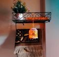 Space saver Metal Wall Stand Includes 3 Jaymamaz Hangers 12″ Black. 