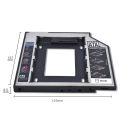 TISHRIC Plastic Aluminum Universal  9.5/12.7mm SATA 3.0 2nd HDD Caddy 2.5" SSD CD DVD to HDD Case Enclosure CD-ROM ODD Optibay. 