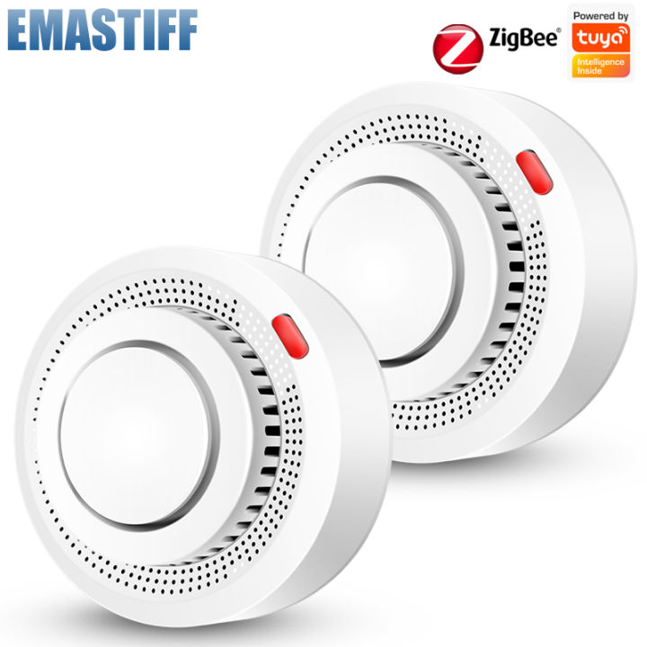 ZigBee Smoke Detector Tuya Smart Home Security Protection Smoke Sensor ...