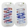 Random 5/10pcs Frozen Elsa Hair Clip Children's Cute Disney Hair Accessories Digital Printed Hair Clip Minimalist Birthday . 